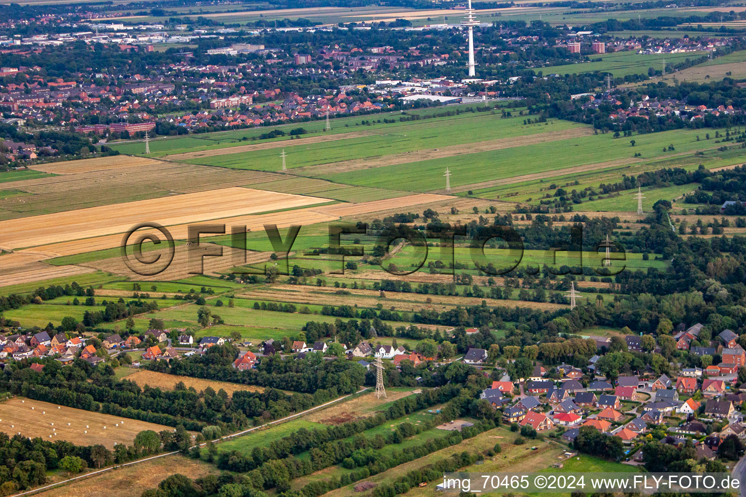 Vue aérienne de Quartier Döse in Cuxhaven dans le département Basse-Saxe, Allemagne