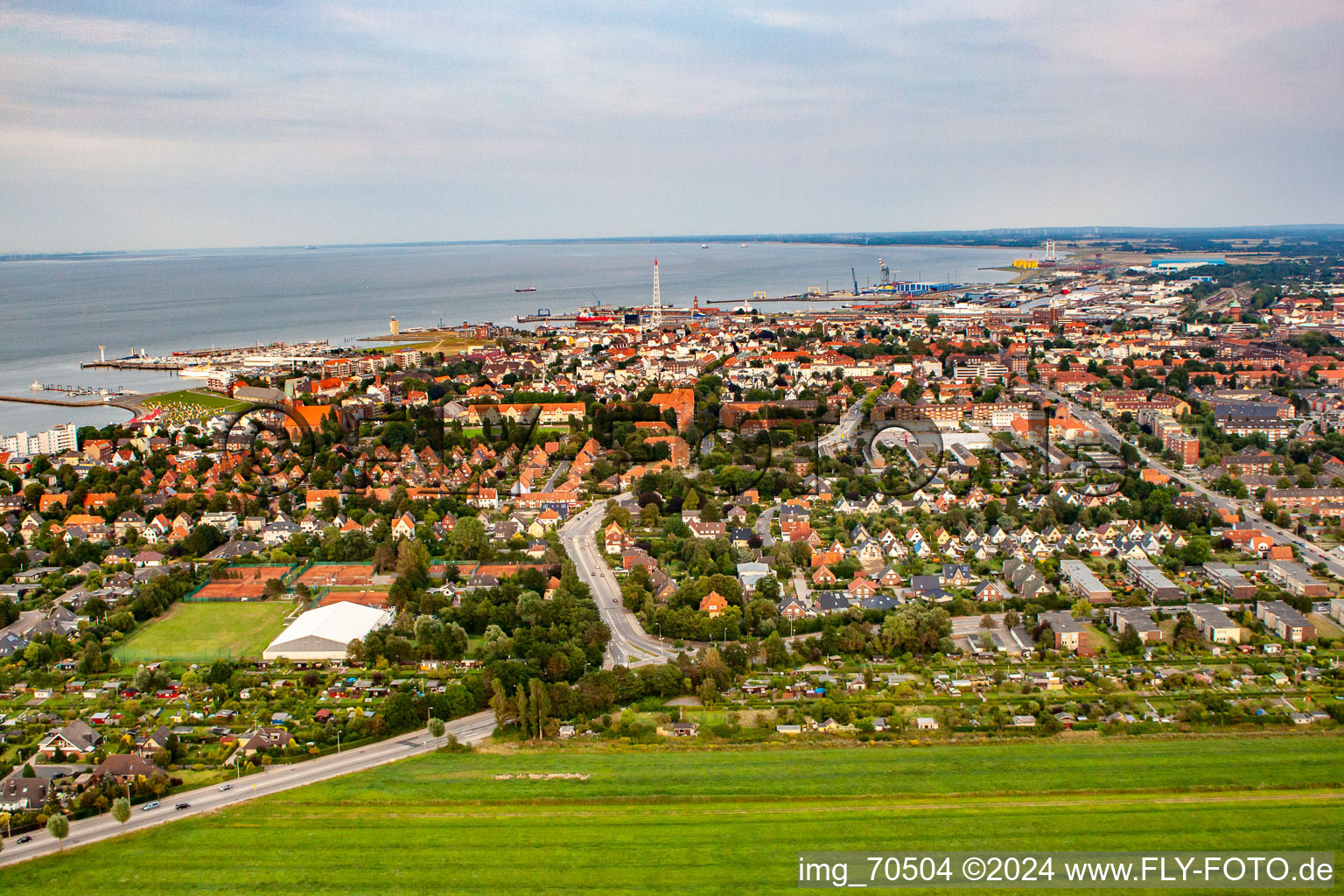 Vue aérienne de Feldweg et Haydnstr à le quartier Döse in Cuxhaven dans le département Basse-Saxe, Allemagne