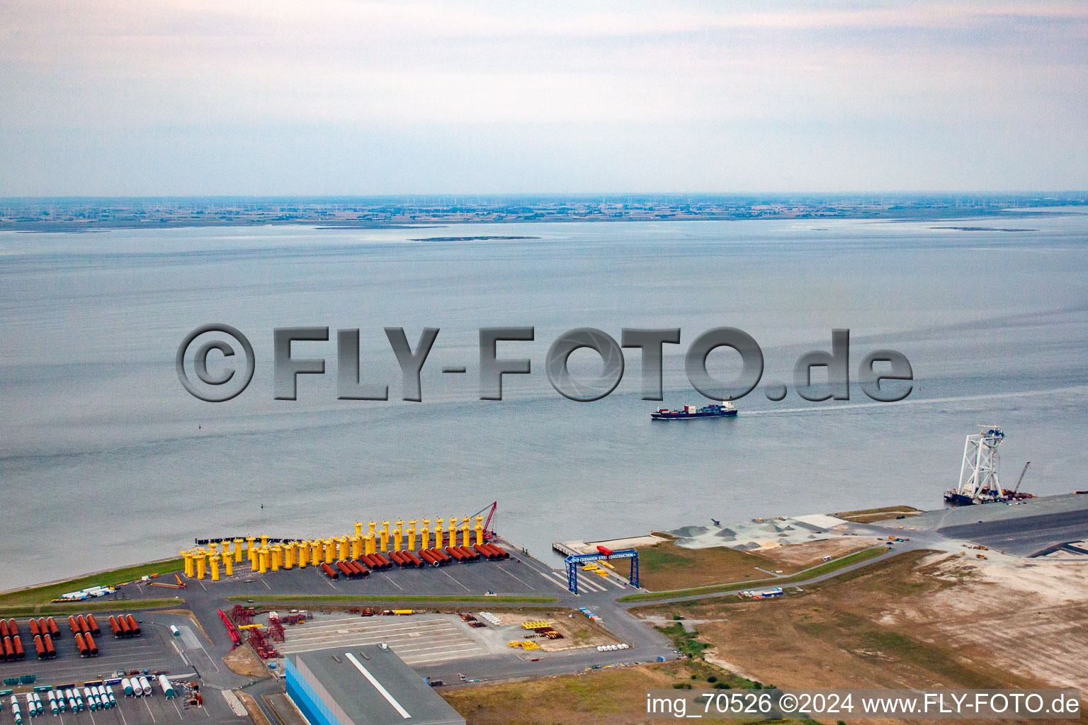 Vue aérienne de Cuxhaven dans le département Basse-Saxe, Allemagne