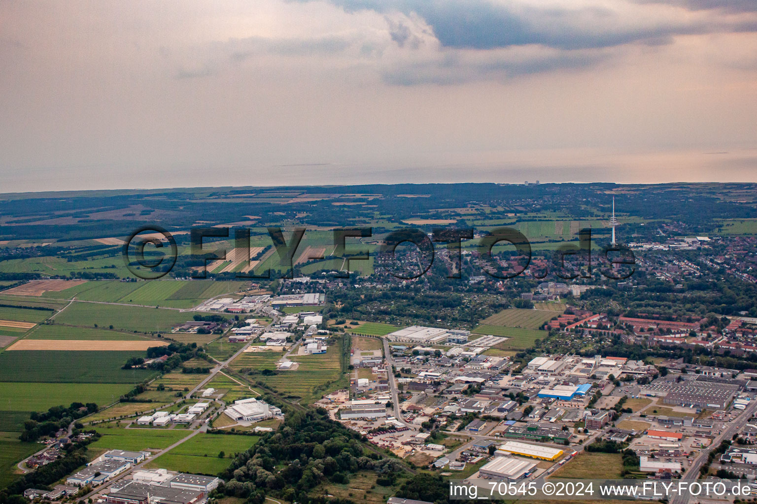 Vue aérienne de Zone industrielle Alte Industriestr à Cuxhaven dans le département Basse-Saxe, Allemagne