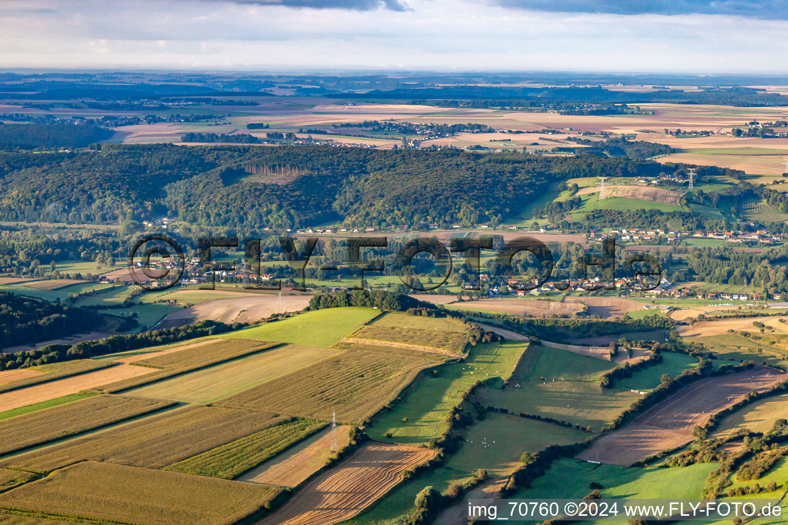 Vue aérienne de Oust-Marest dans le département Somme, France