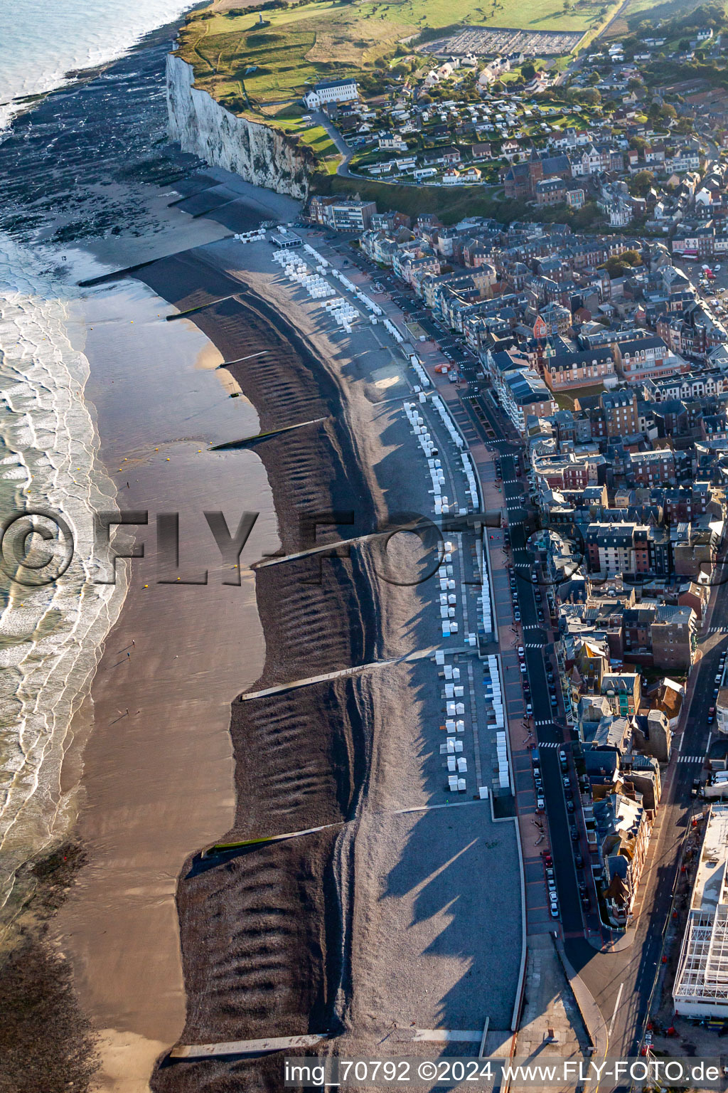 Vue aérienne de Peste à Mers-les-Bains dans le département Somme, France