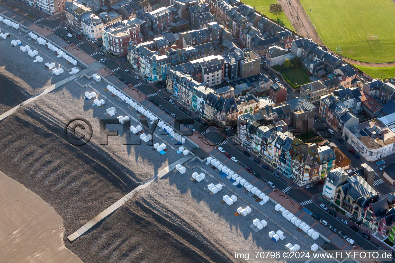 Peste à Mers-les-Bains dans le département Somme, France d'en haut