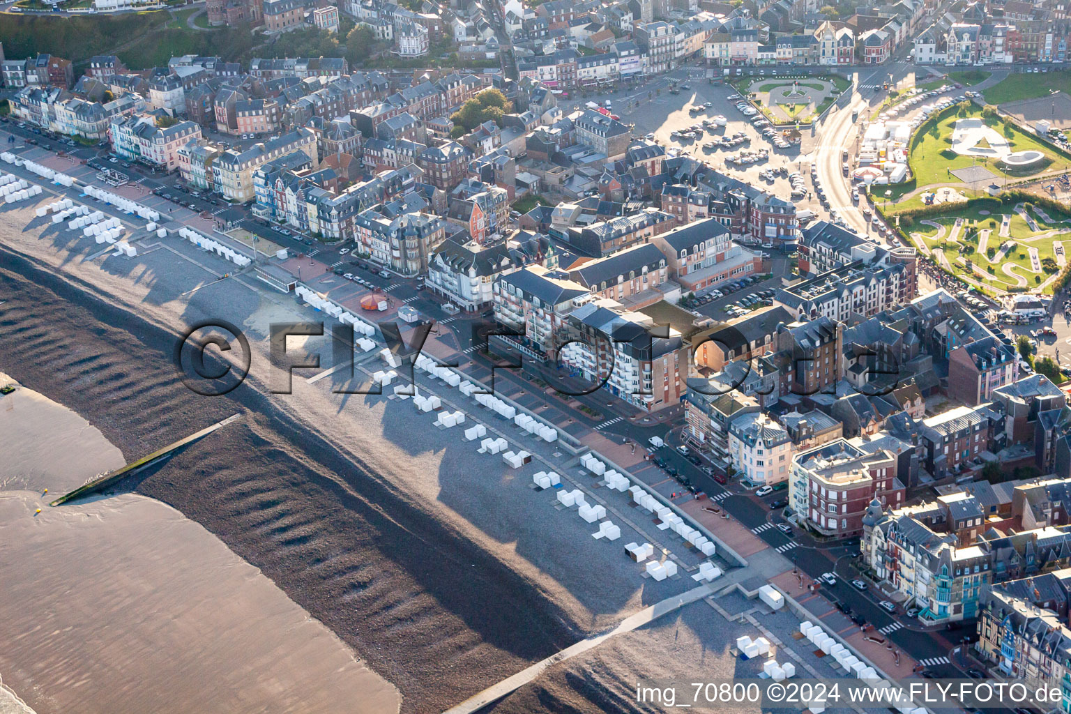 Photographie aérienne de Mers-les-Bains dans le département Somme, France