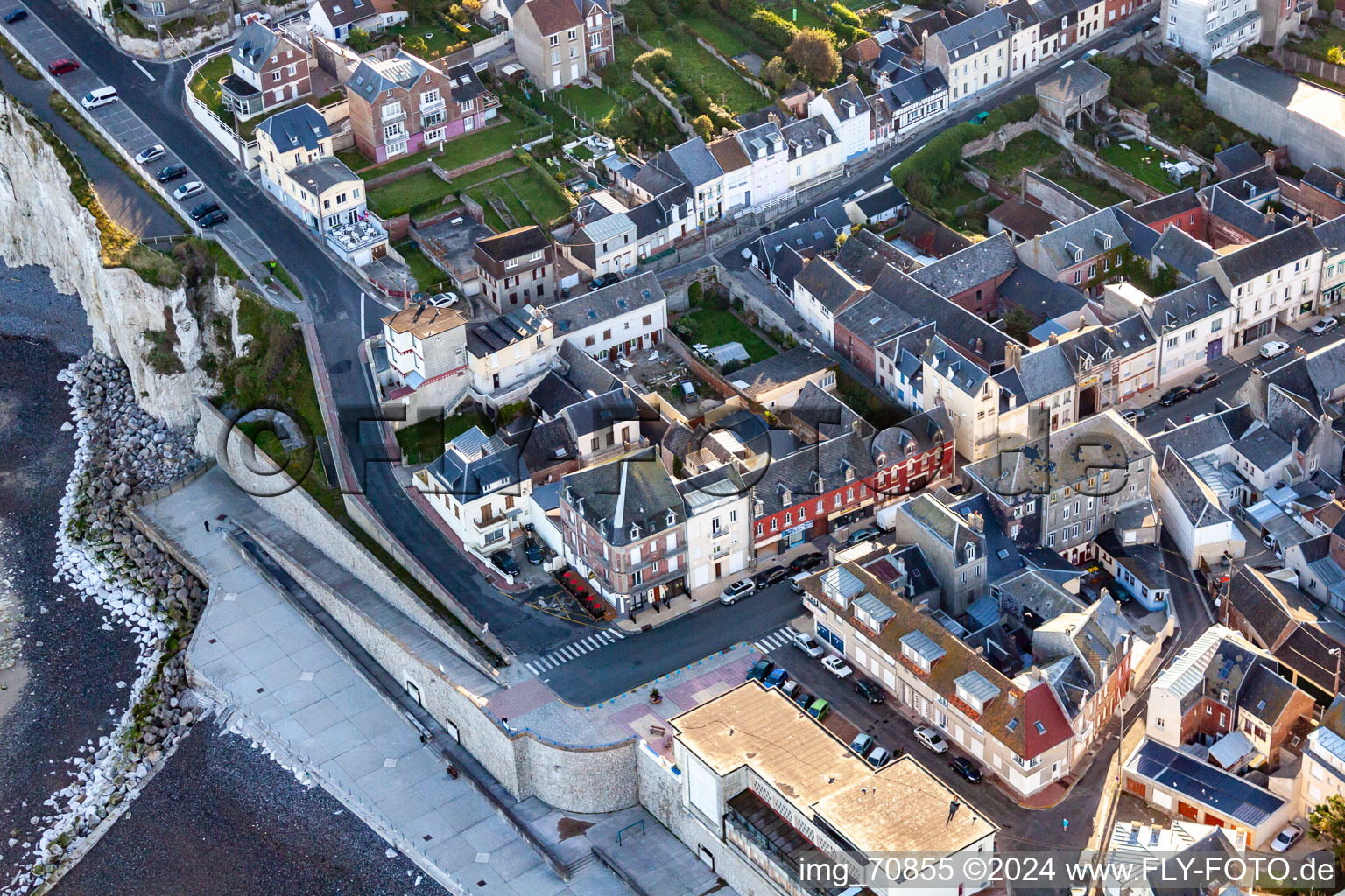 Ault dans le département Somme, France depuis l'avion