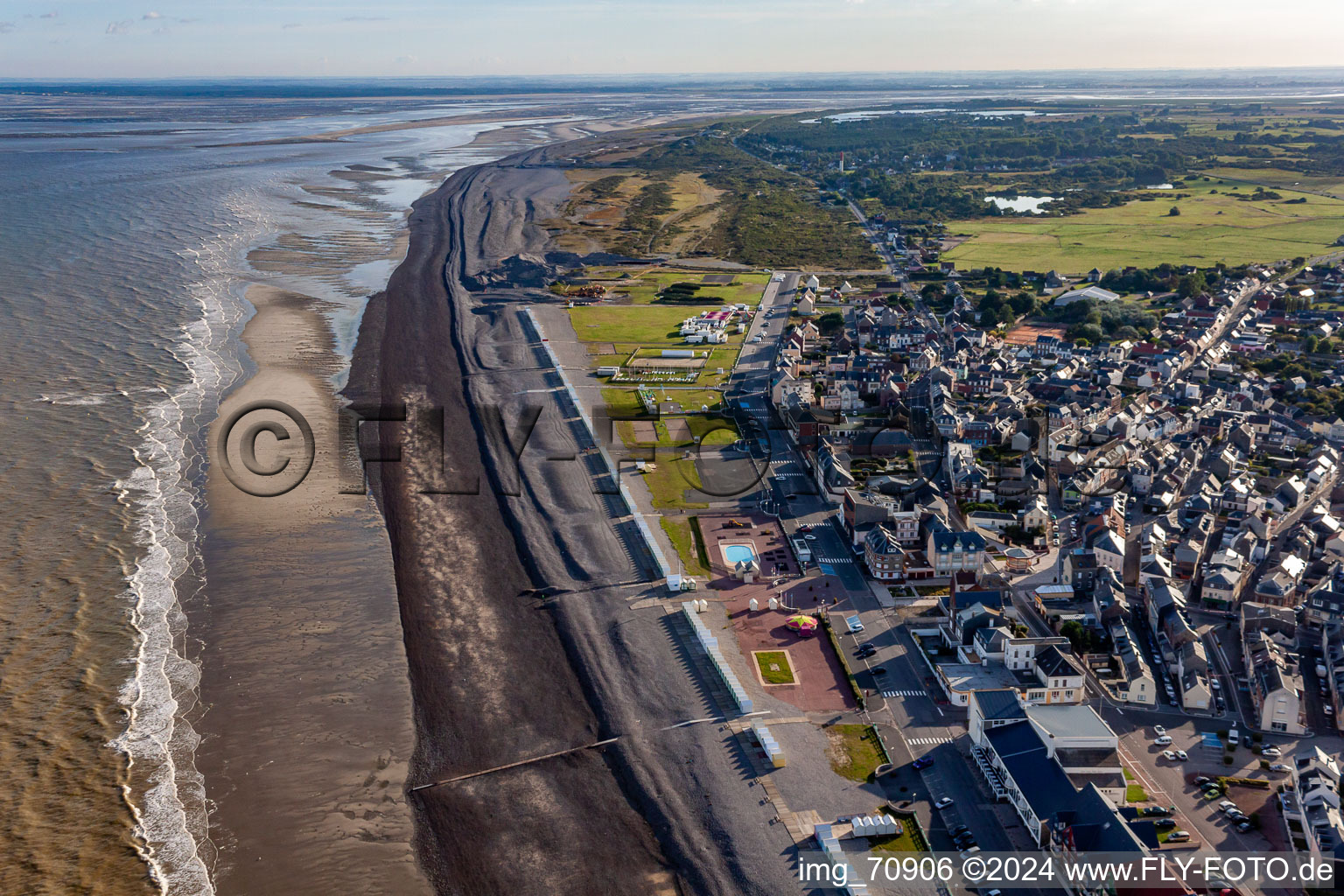 Cayeux-sur-Mer dans le département Somme, France vue d'en haut