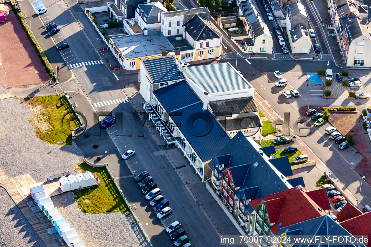 Cayeux-sur-Mer dans le département Somme, France depuis l'avion