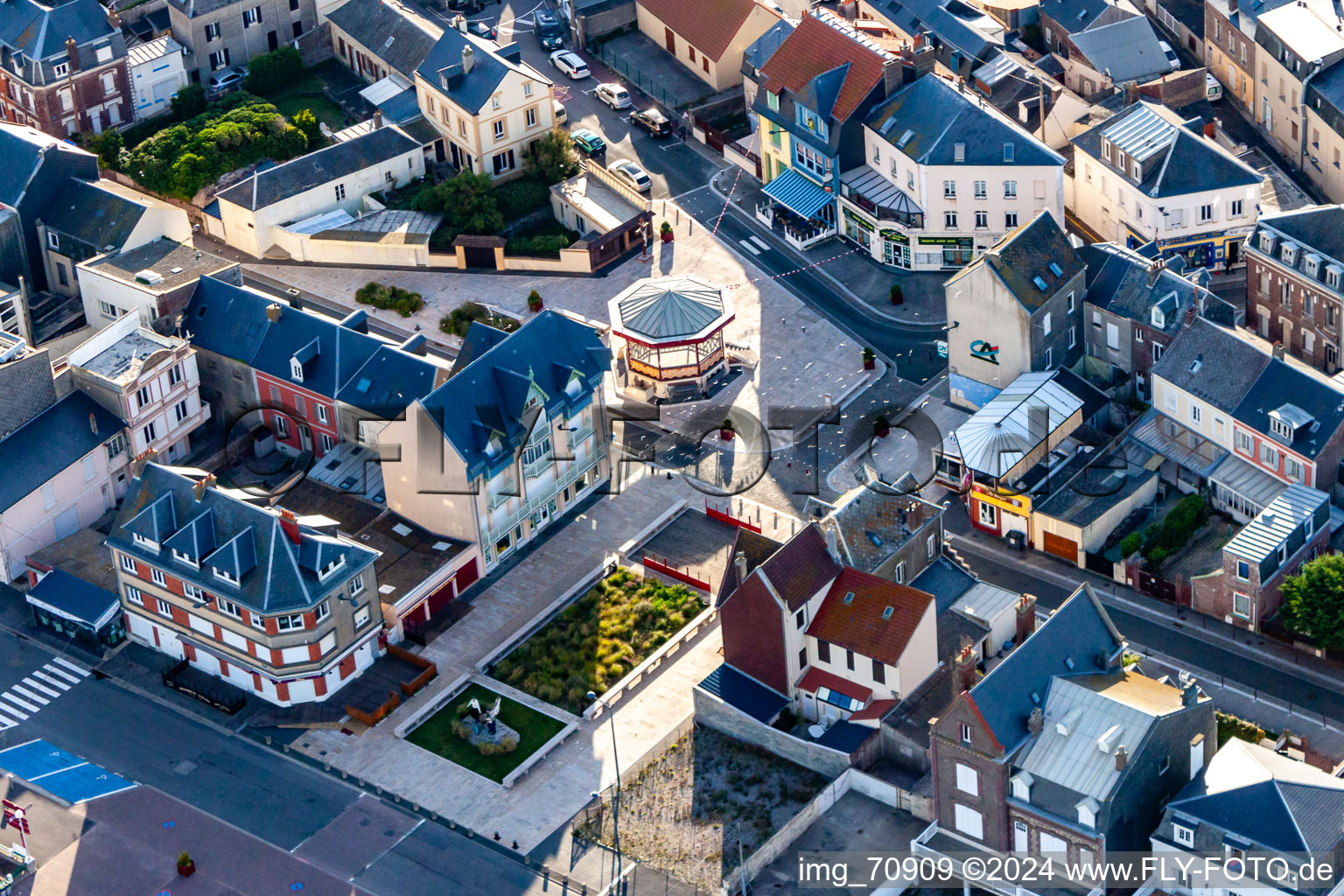 Cayeux-sur-Mer dans le département Somme, France vue du ciel