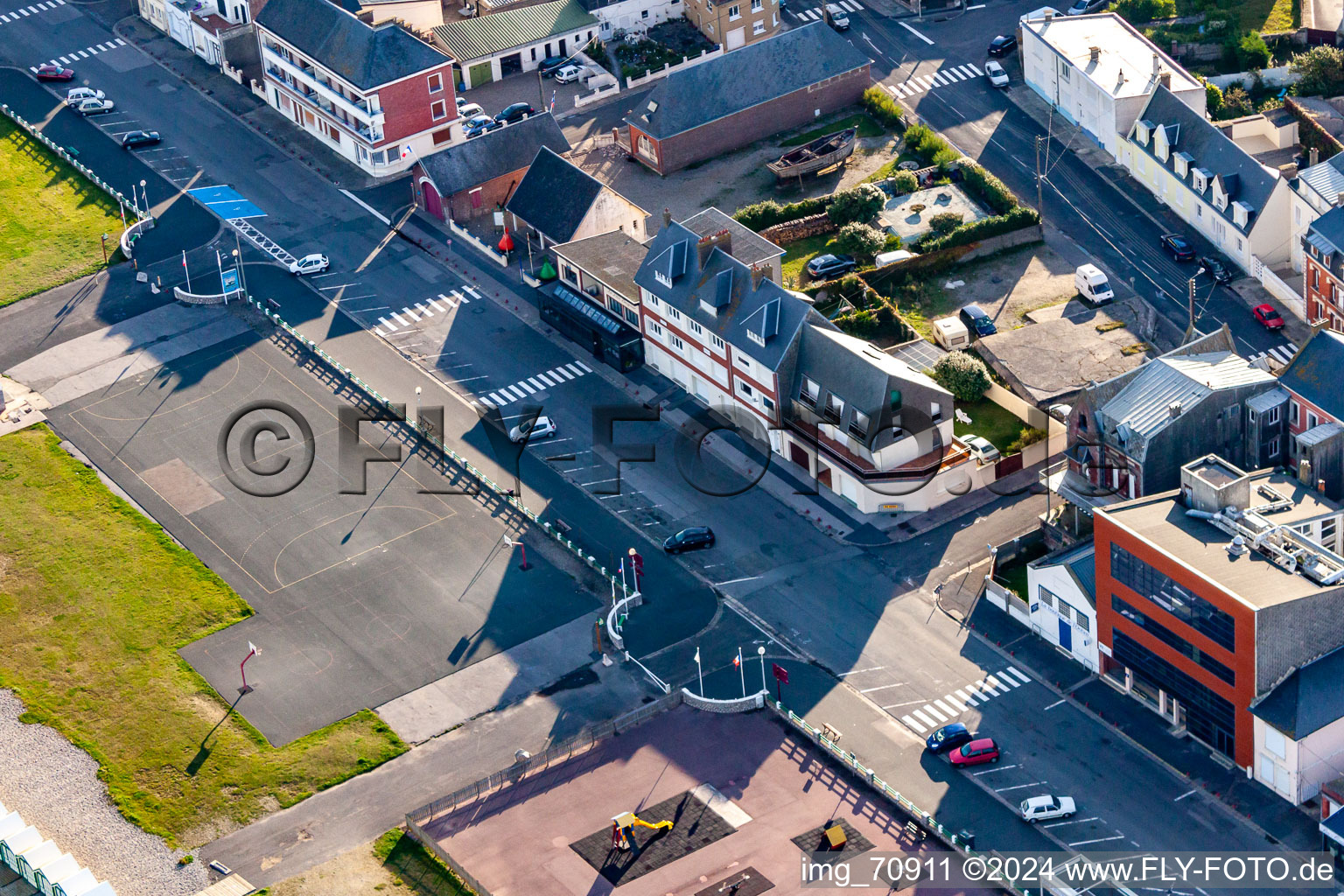 Image drone de Cayeux-sur-Mer dans le département Somme, France