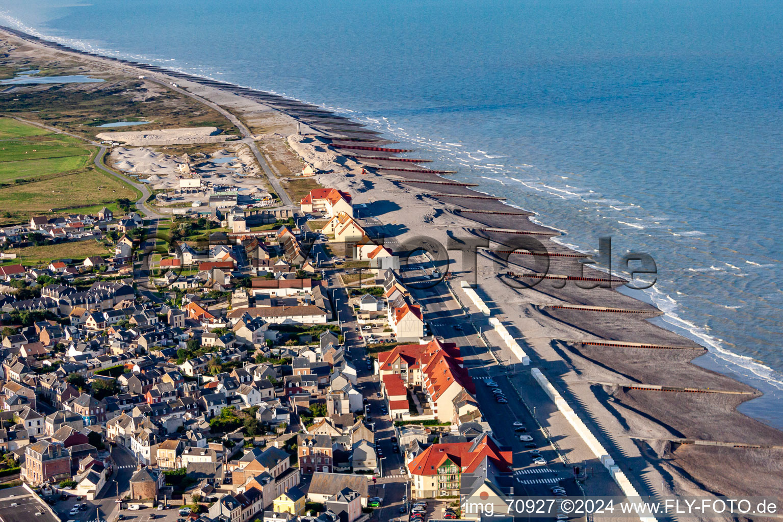 Cayeux-sur-Mer dans le département Somme, France d'un drone