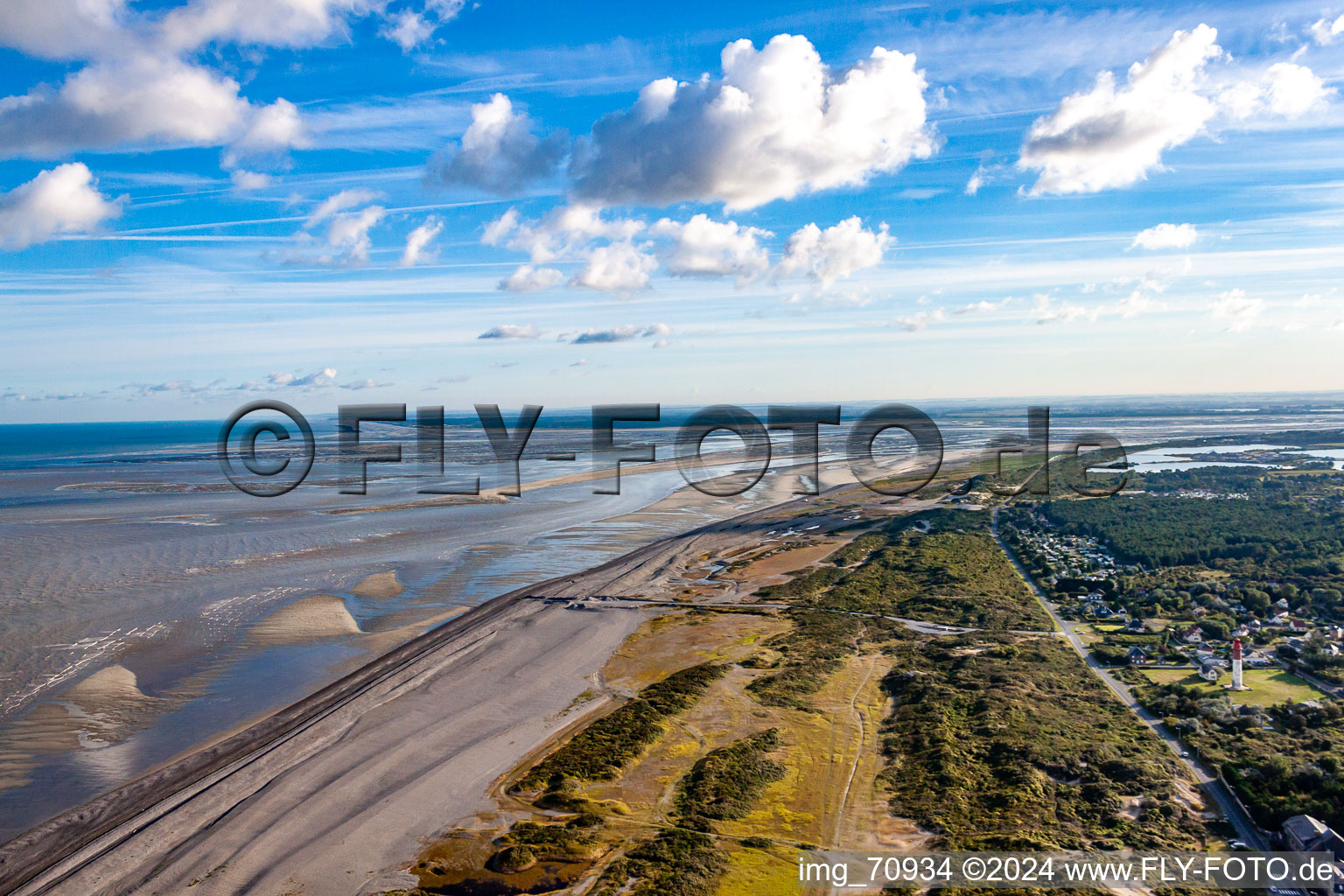 Photographie aérienne de Cayeux-sur-Mer dans le département Somme, France