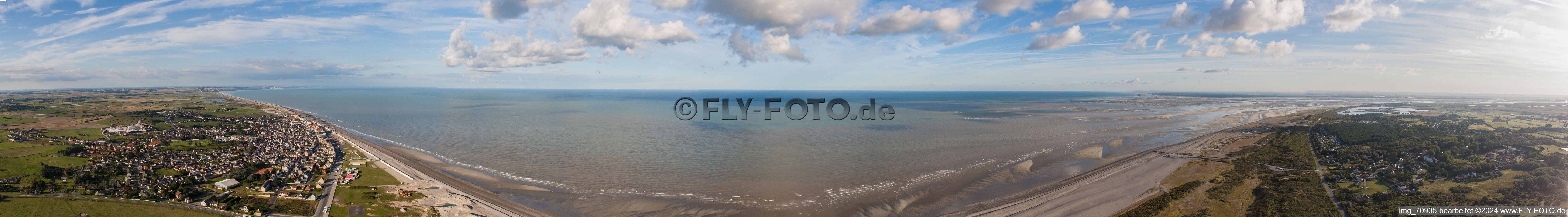 Vue aérienne de Panorama à Cayeux-sur-Mer dans le département Somme, France