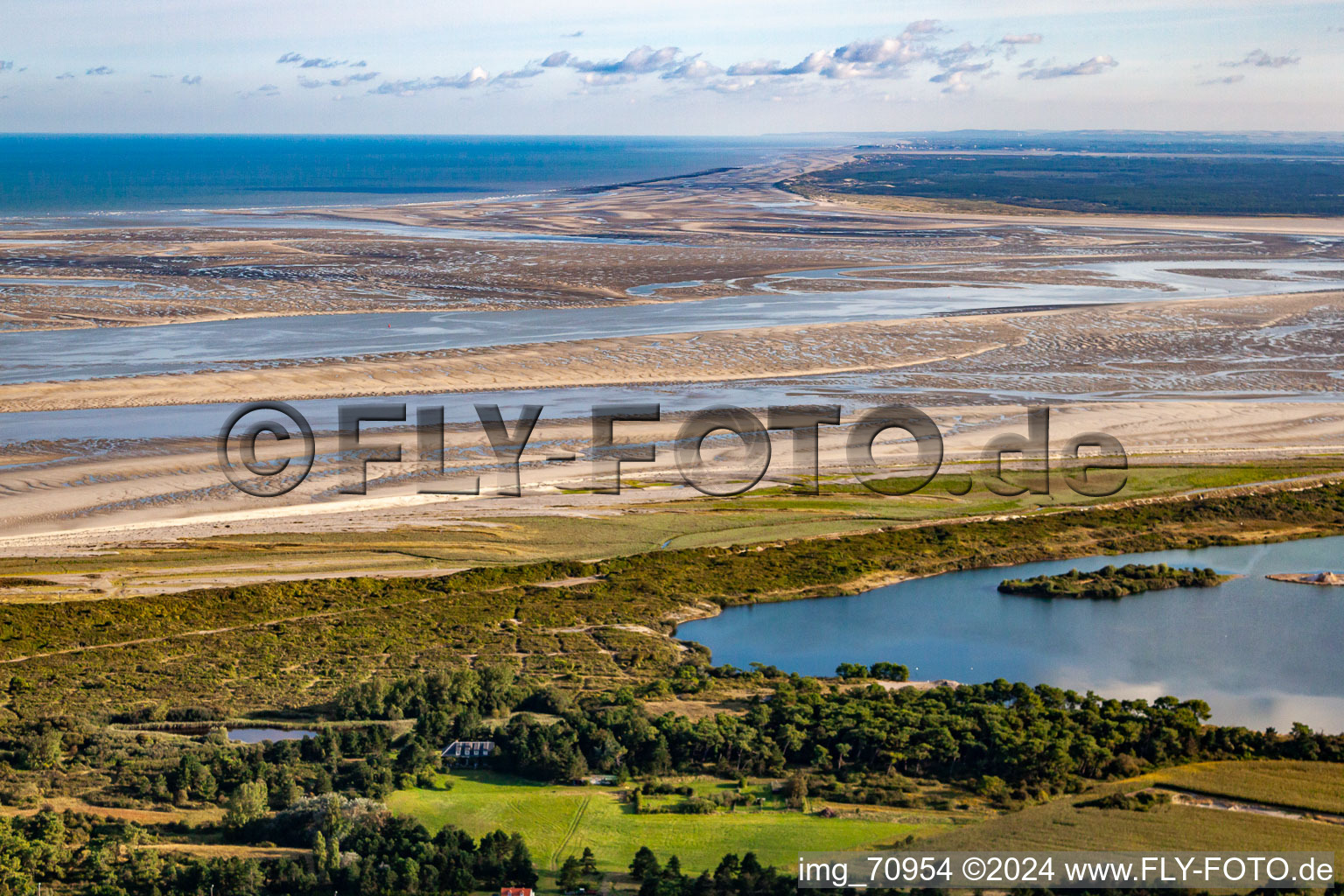 Vue oblique de Cayeux-sur-Mer dans le département Somme, France