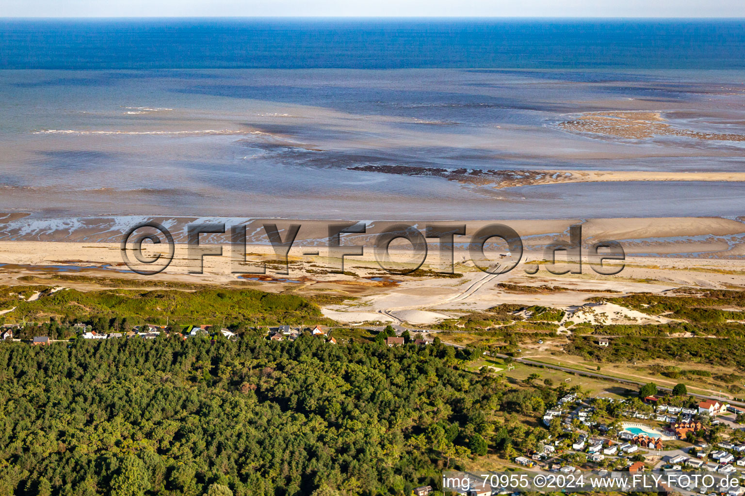 Cayeux-sur-Mer dans le département Somme, France d'en haut