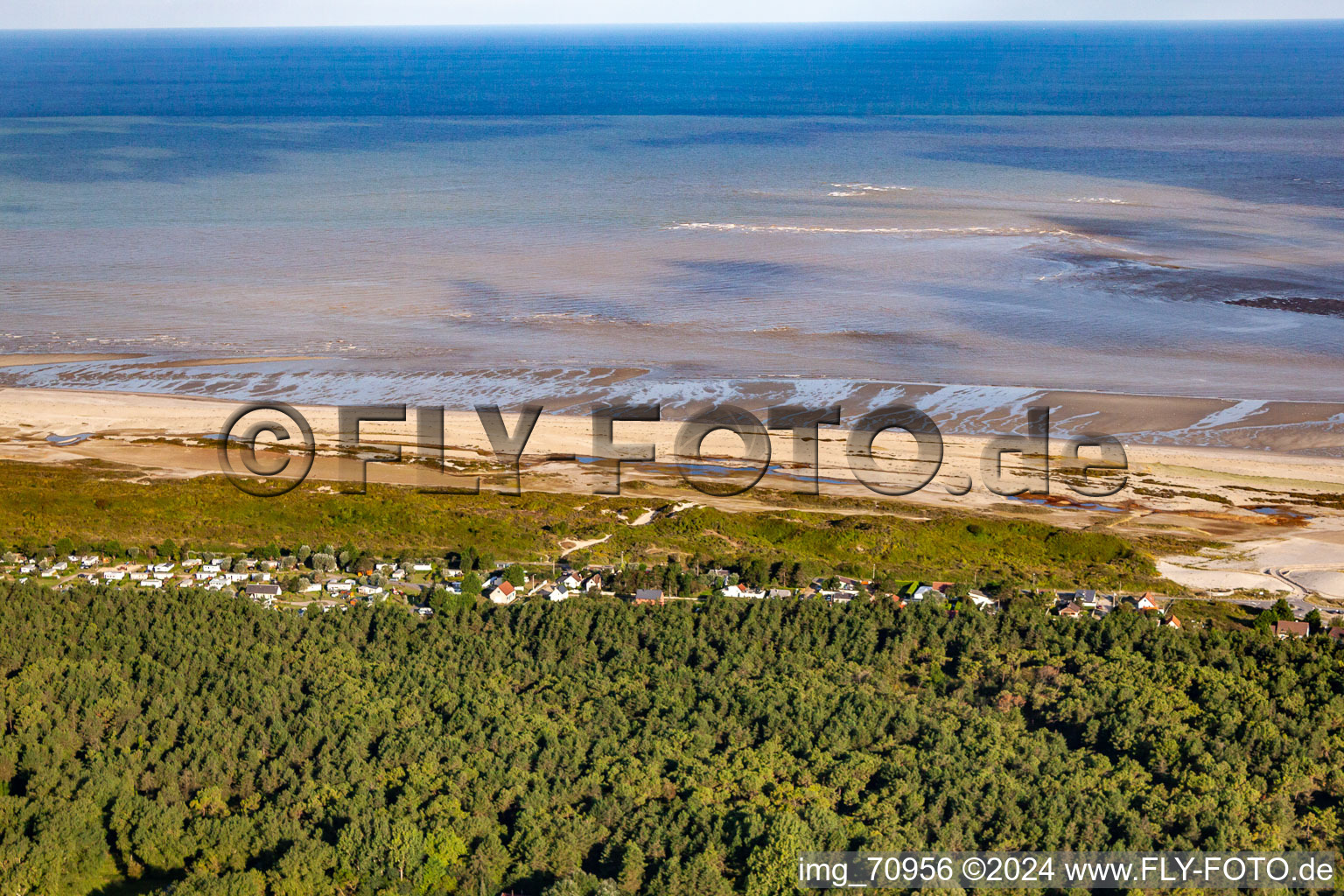 Cayeux-sur-Mer dans le département Somme, France hors des airs