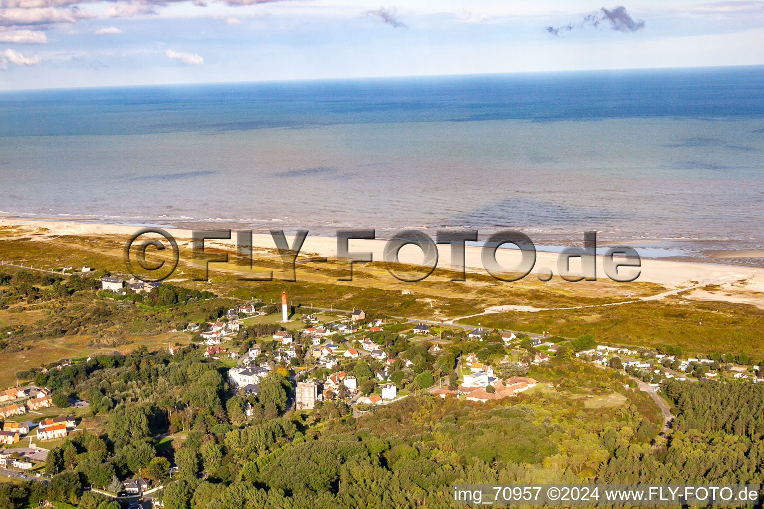 Cayeux-sur-Mer dans le département Somme, France vue d'en haut