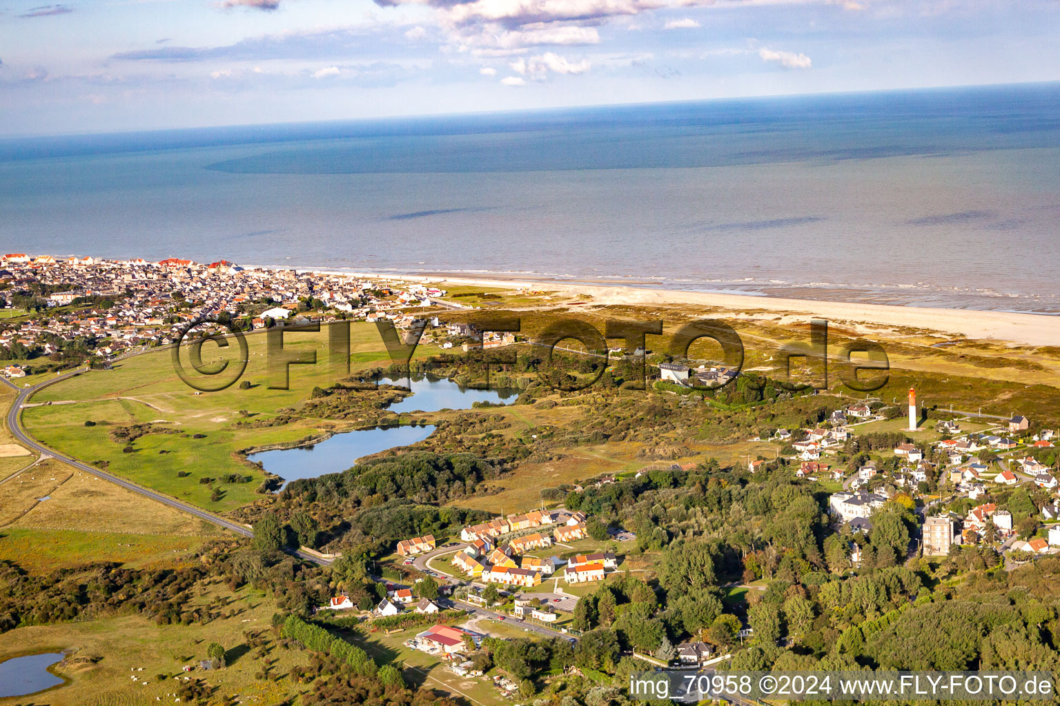 Cayeux-sur-Mer dans le département Somme, France depuis l'avion