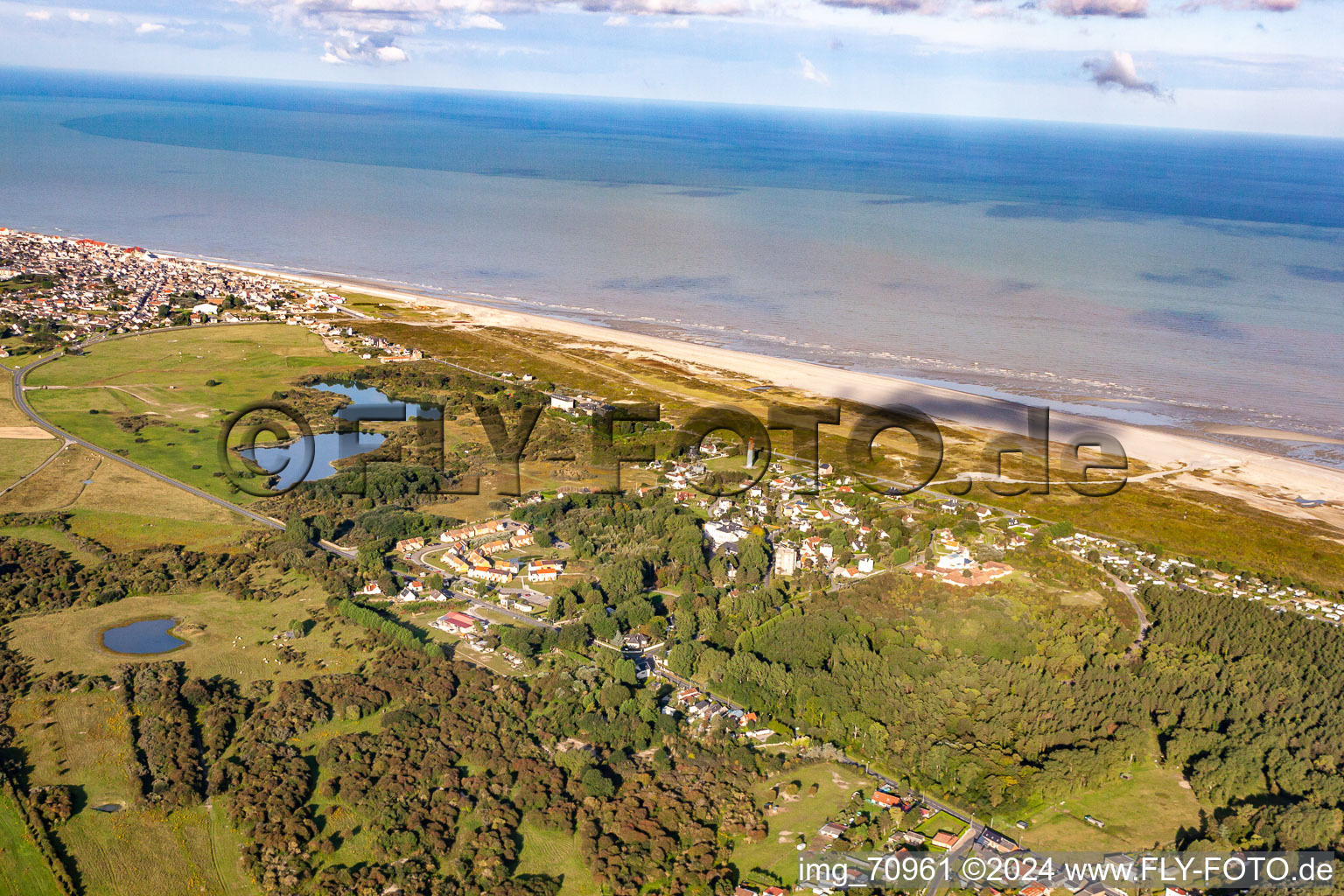 Cayeux-sur-Mer dans le département Somme, France vue du ciel