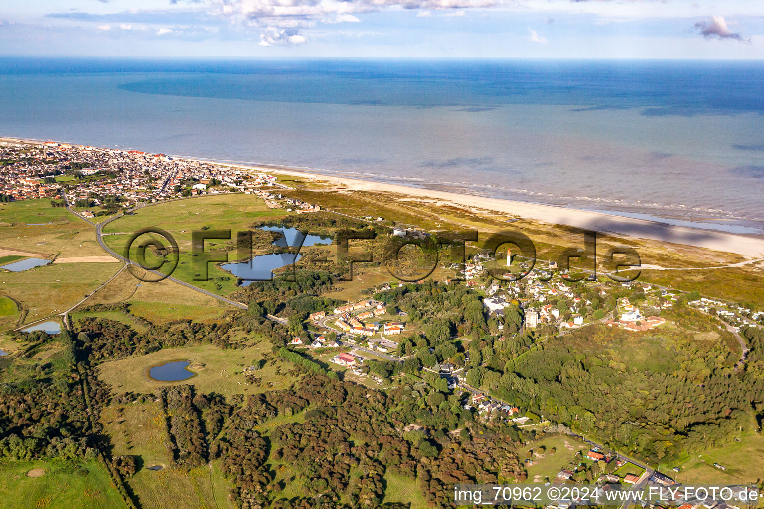 Enregistrement par drone de Cayeux-sur-Mer dans le département Somme, France