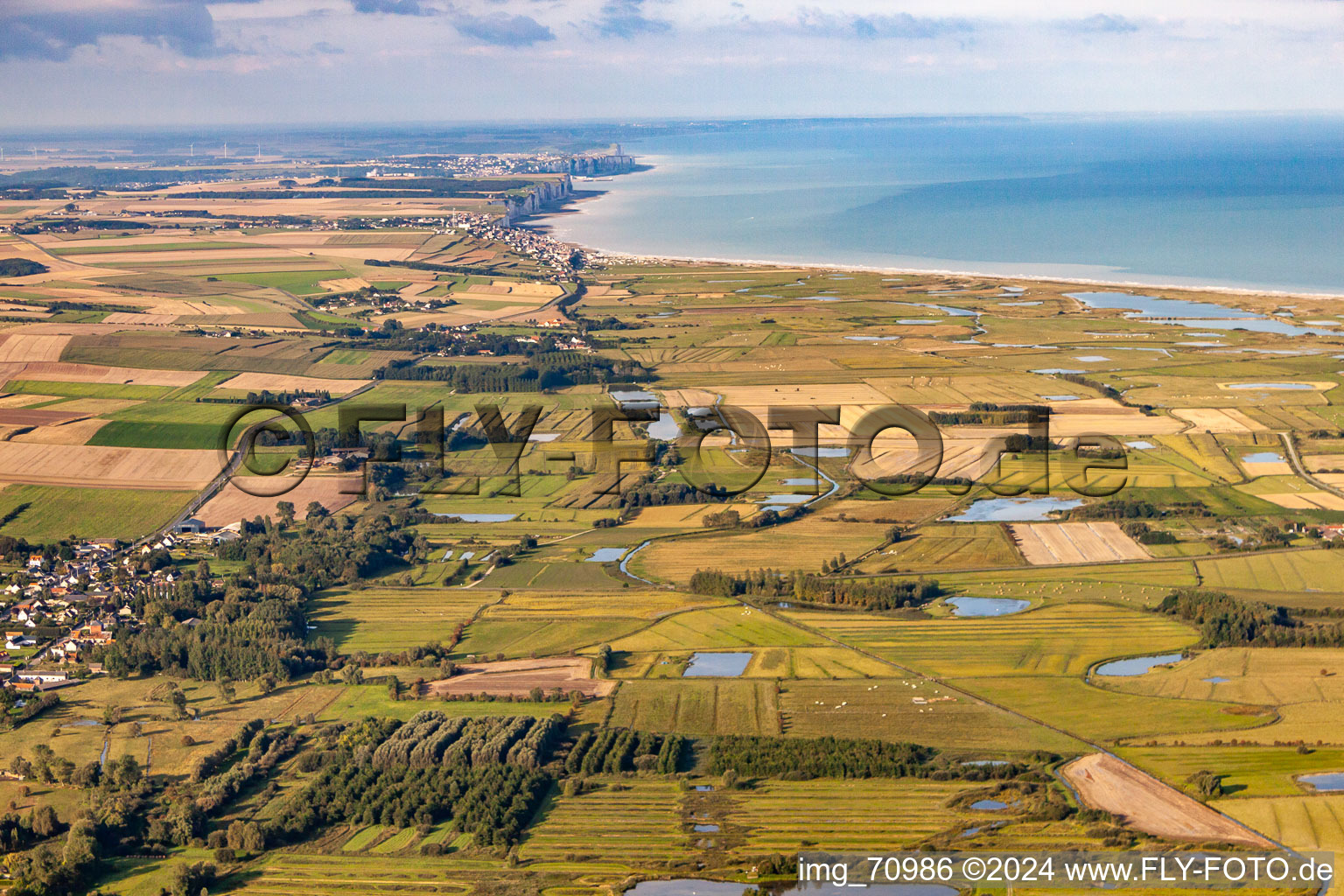 Vue aérienne de Woignarue dans le département Somme, France