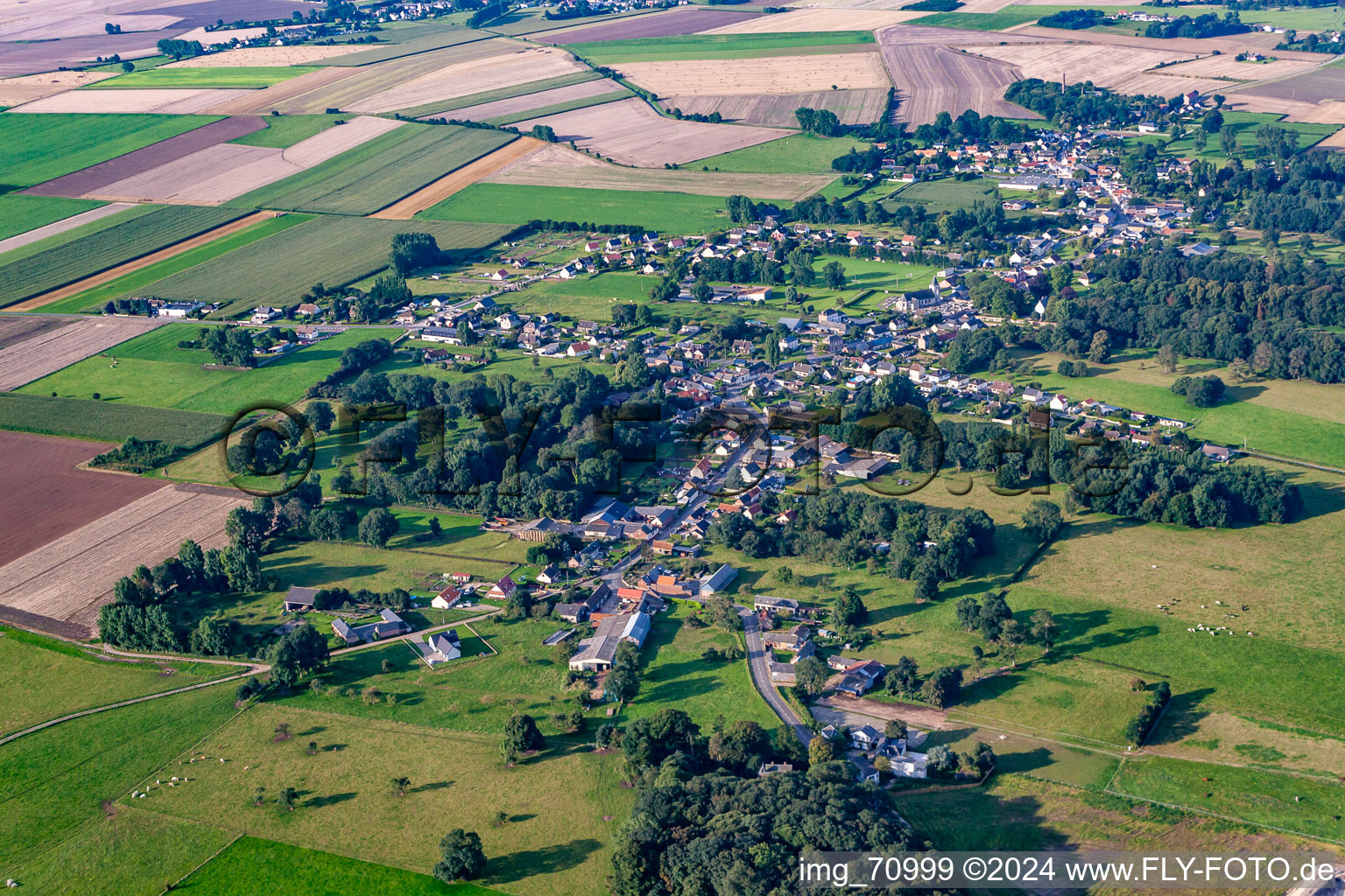 Photographie aérienne de Bourseville dans le département Somme, France
