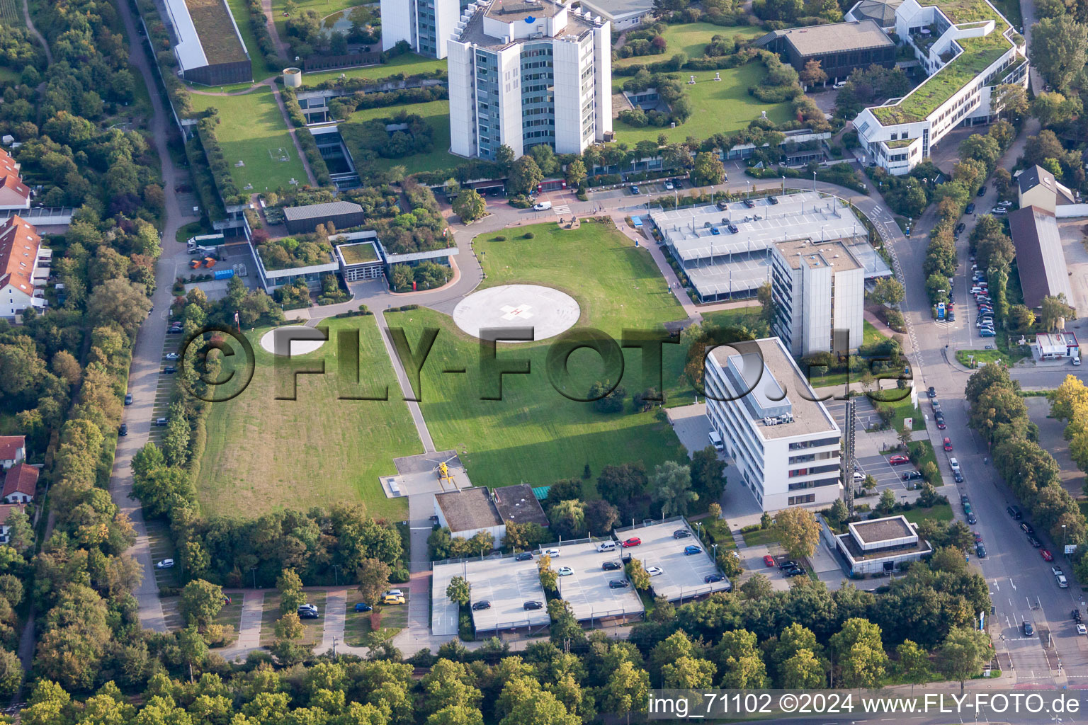 Enregistrement par drone de Clinique des accidents BG à le quartier Oggersheim in Ludwigshafen am Rhein dans le département Rhénanie-Palatinat, Allemagne