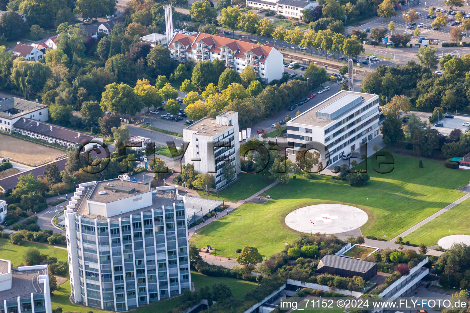 Vue aérienne de Clinique des accidents BG à le quartier Oggersheim in Ludwigshafen am Rhein dans le département Rhénanie-Palatinat, Allemagne