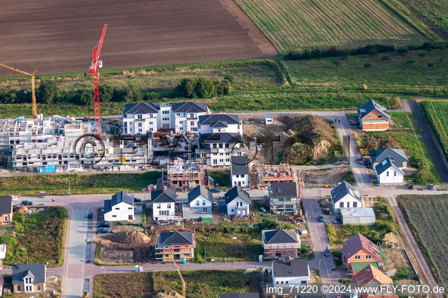 Vue aérienne de Stylo résidentiel WBG à le quartier Schauernheim in Dannstadt-Schauernheim dans le département Rhénanie-Palatinat, Allemagne