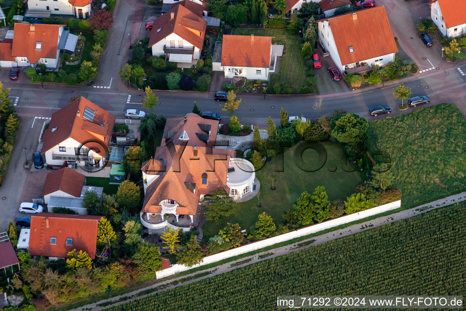 Photographie aérienne de Bague de Poméranie à le quartier Offenbach in Offenbach an der Queich dans le département Rhénanie-Palatinat, Allemagne