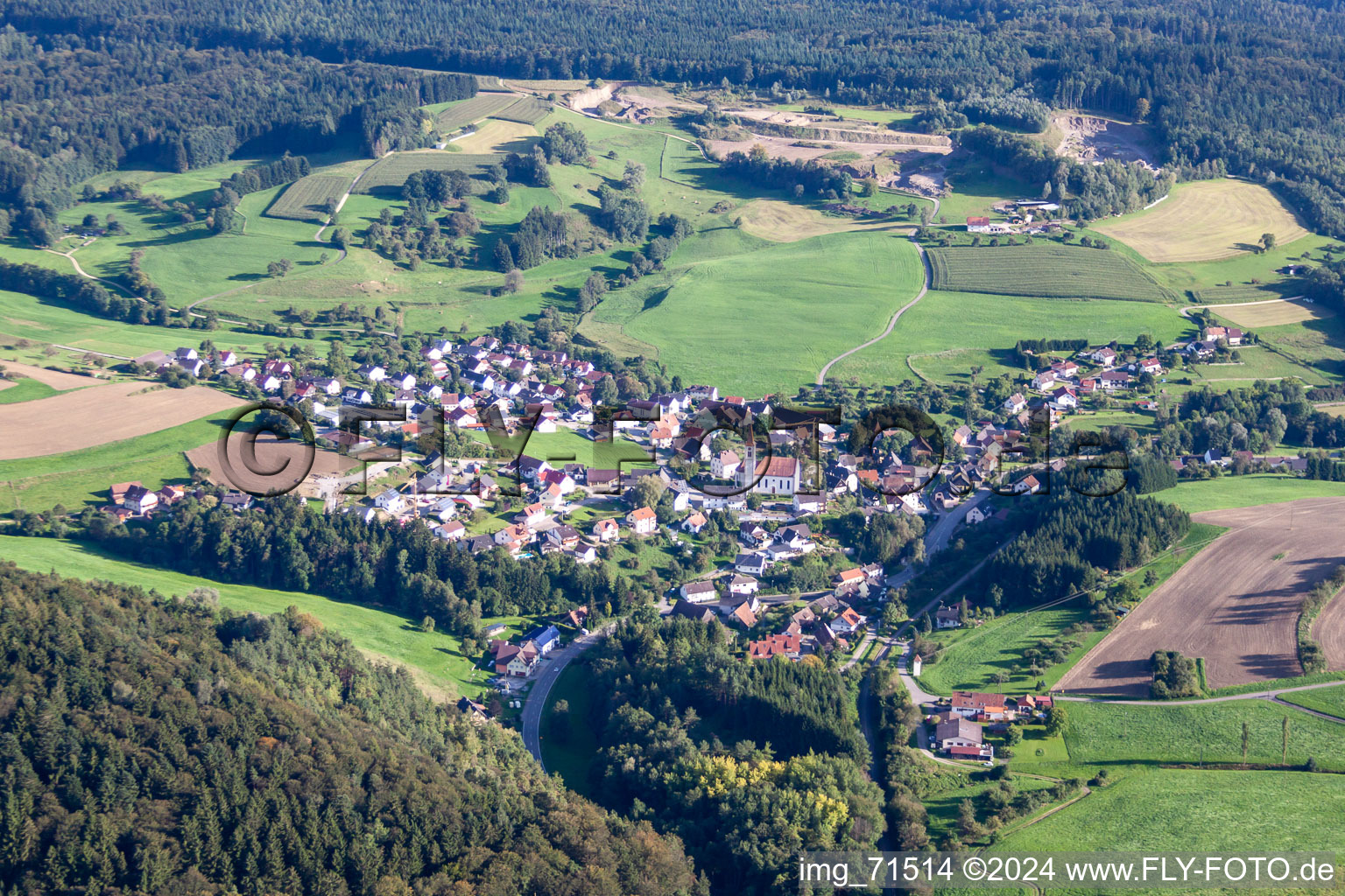 Vue aérienne de Quartier Hoppetenzell in Stockach dans le département Bade-Wurtemberg, Allemagne