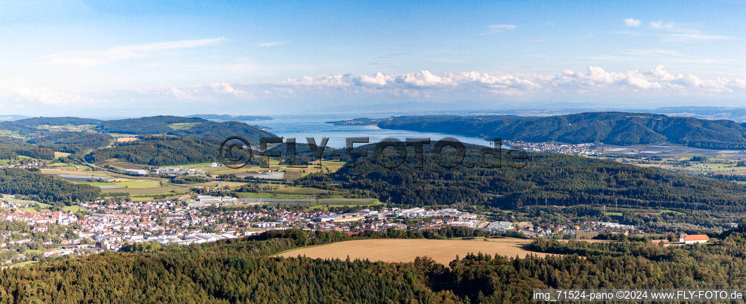 Vue aérienne de Rive du lac de Constance à Stockach dans le département Bade-Wurtemberg, Allemagne