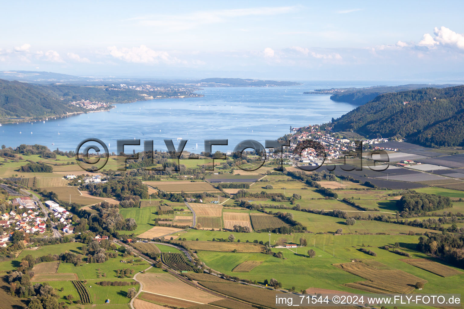 Vue aérienne de Zone riveraine du lac de Constance à le quartier Bodman in Bodman-Ludwigshafen dans le département Bade-Wurtemberg, Allemagne