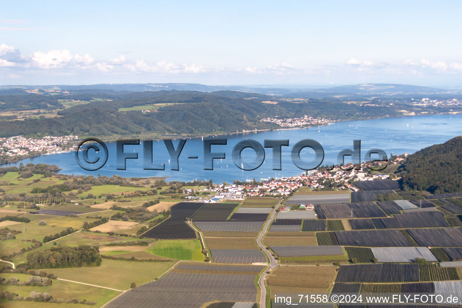 Zone riveraine du lac de Constance à le quartier Bodman in Bodman-Ludwigshafen dans le département Bade-Wurtemberg, Allemagne d'en haut