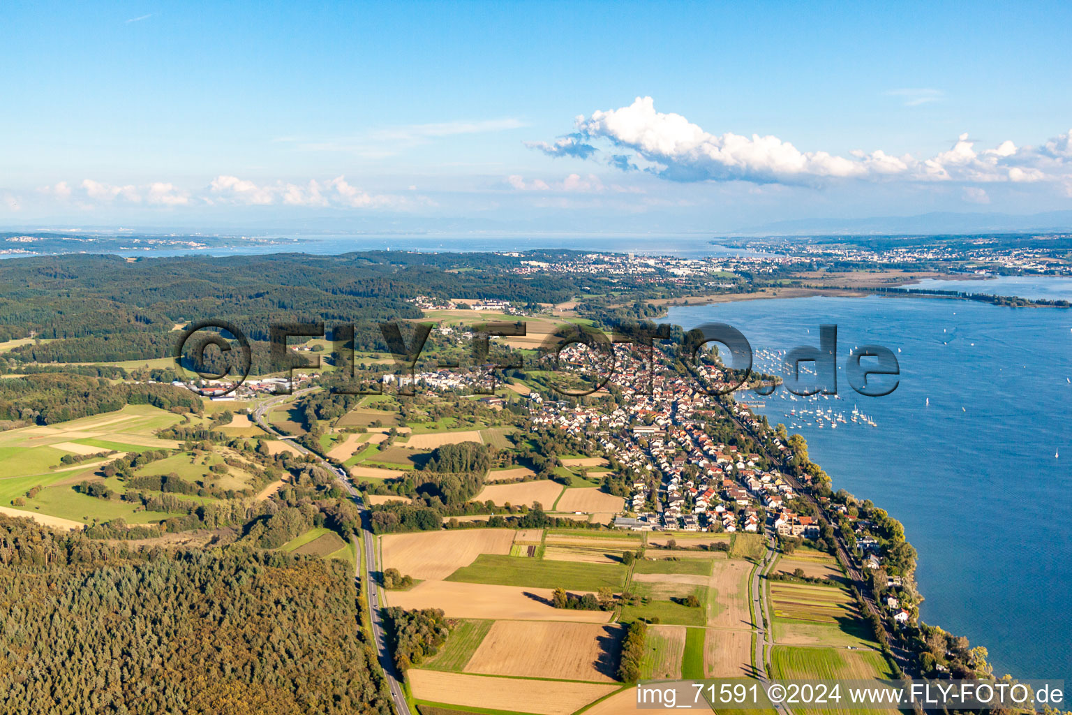 Allensbach dans le département Bade-Wurtemberg, Allemagne vue du ciel