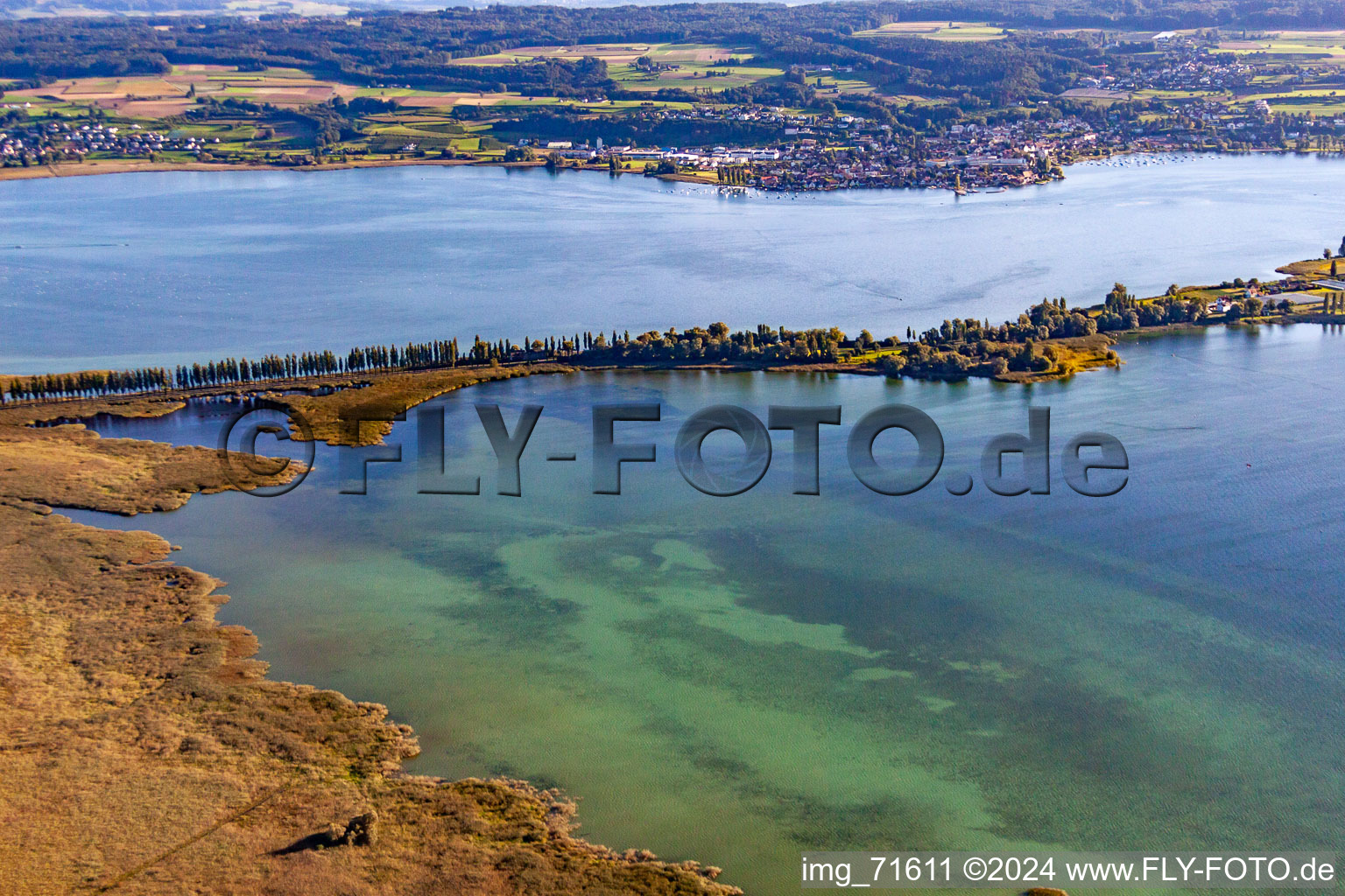 Photographie aérienne de Passerelle vers Reichenau - Pirminstr à le quartier Lindenbühl in Reichenau dans le département Bade-Wurtemberg, Allemagne