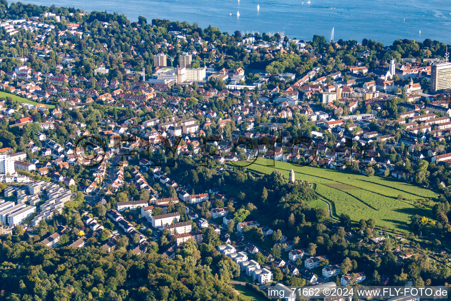 Vue aérienne de Quartier Petershausen in Konstanz dans le département Bade-Wurtemberg, Allemagne