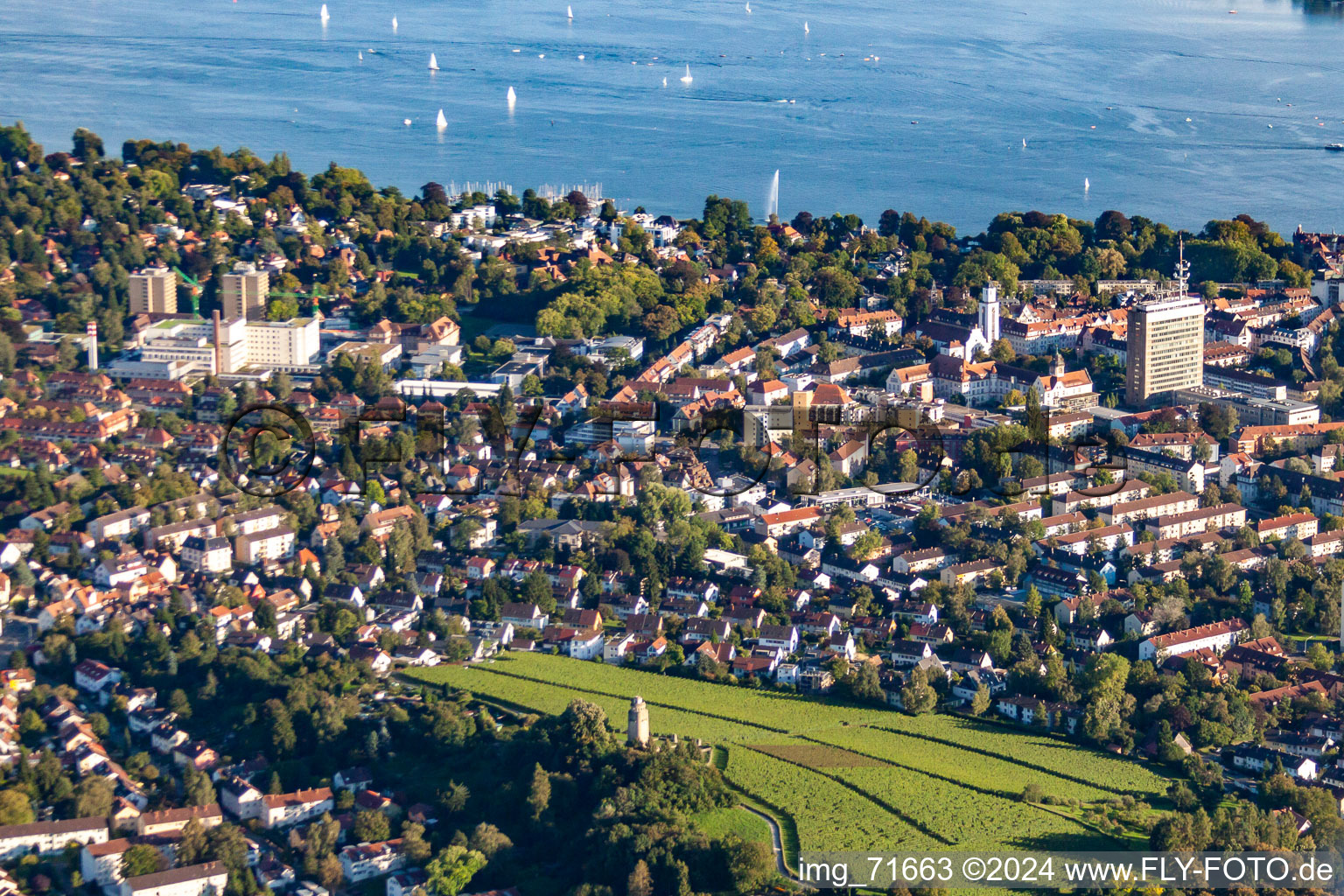 Vue aérienne de Quartier Petershausen in Konstanz dans le département Bade-Wurtemberg, Allemagne