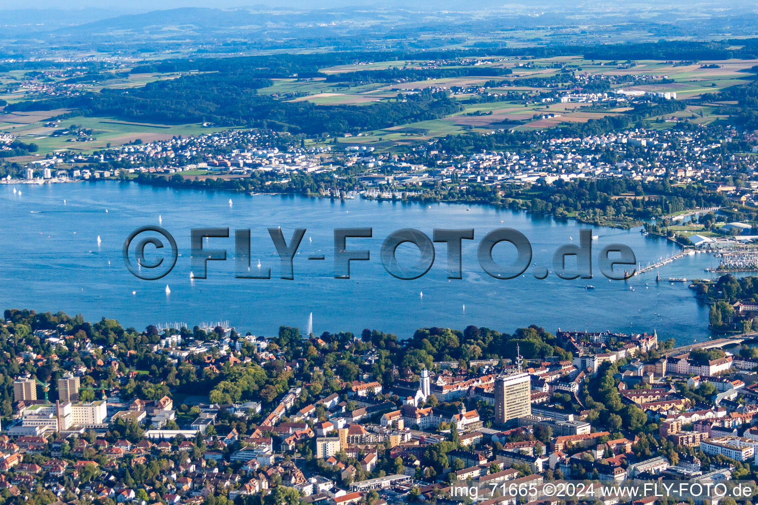 Vue oblique de Quartier Petershausen in Konstanz dans le département Bade-Wurtemberg, Allemagne