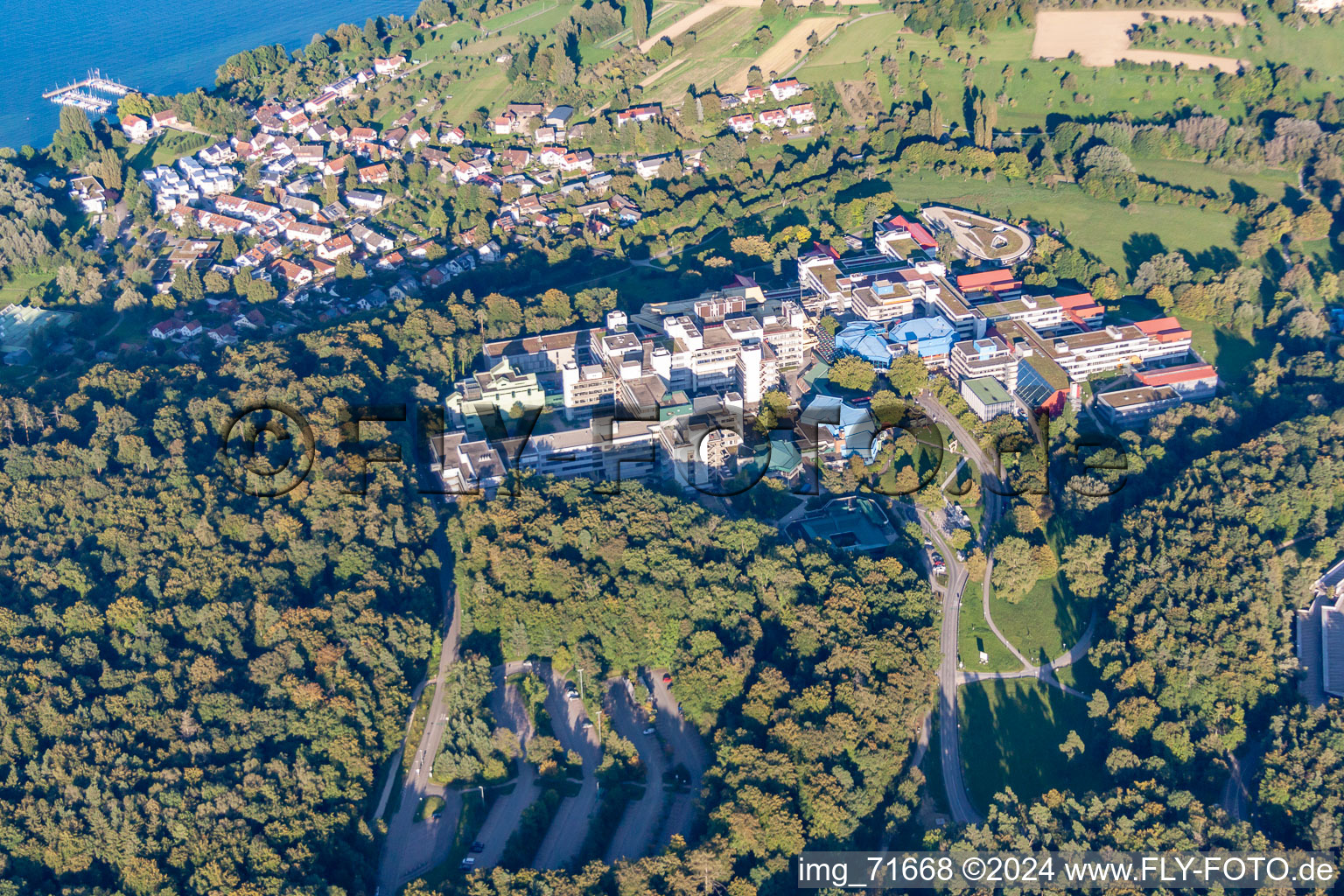 Vue aérienne de Université à le quartier Egg in Konstanz dans le département Bade-Wurtemberg, Allemagne