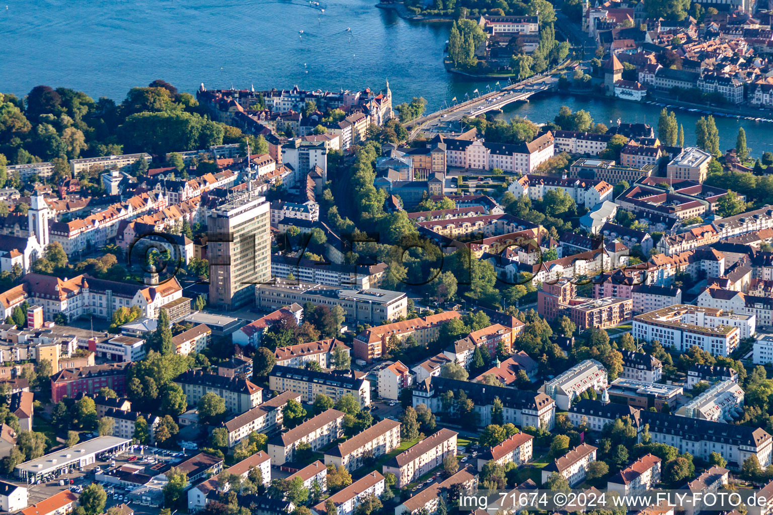 Quartier Petershausen in Konstanz dans le département Bade-Wurtemberg, Allemagne d'en haut