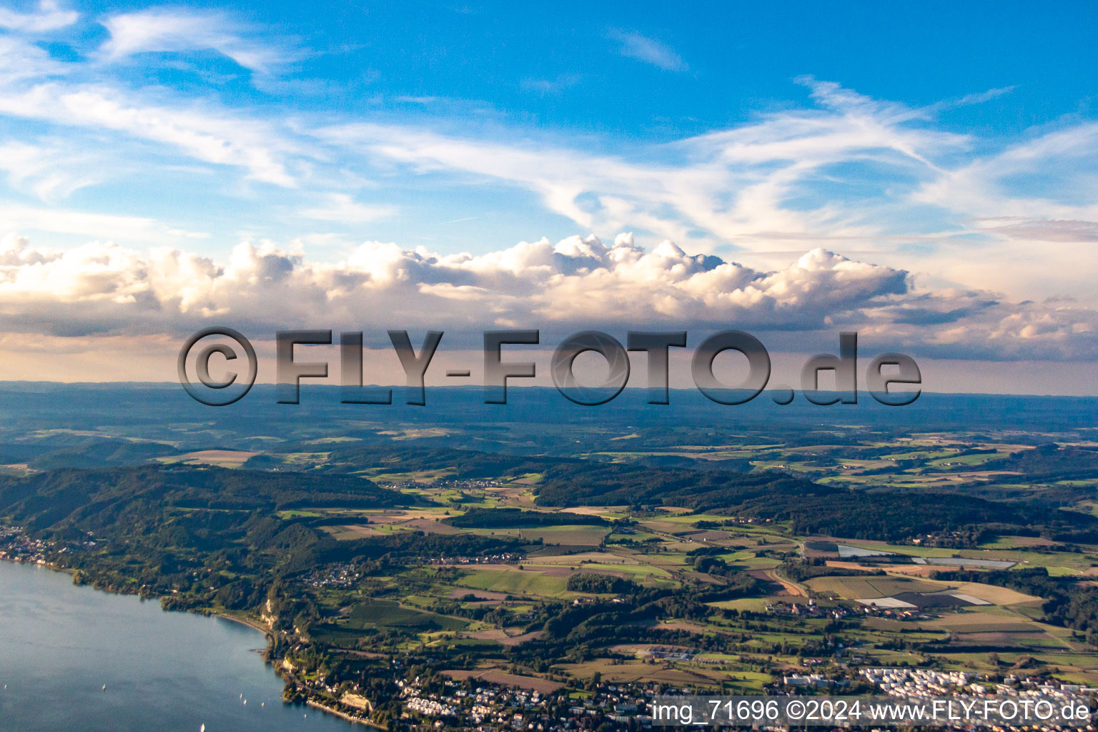 Vue oblique de Überlingen dans le département Bade-Wurtemberg, Allemagne