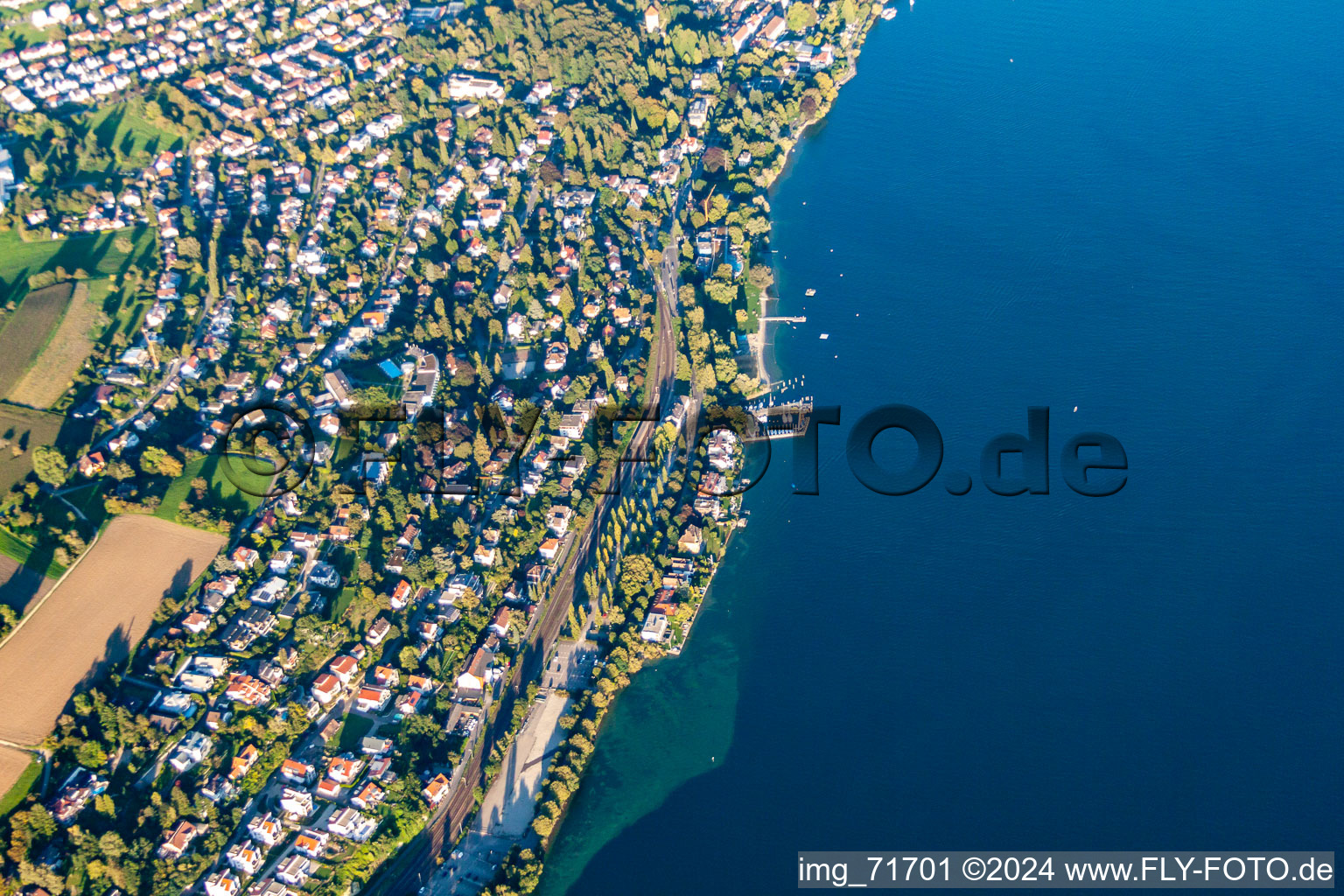 Überlingen dans le département Bade-Wurtemberg, Allemagne vue d'en haut