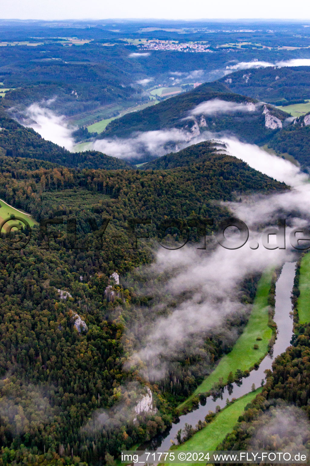 Photographie aérienne de Percée du Danube à Buchheim dans le département Bade-Wurtemberg, Allemagne