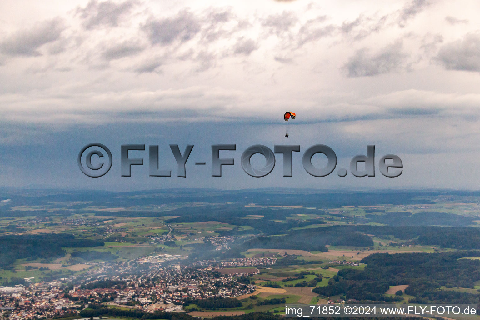 Stockach dans le département Bade-Wurtemberg, Allemagne depuis l'avion