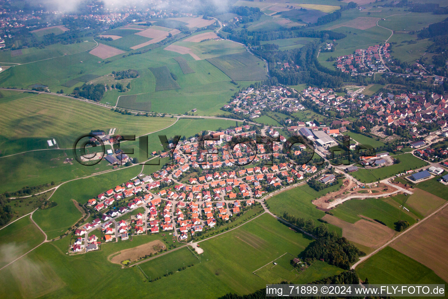 Bühlertann dans le département Bade-Wurtemberg, Allemagne d'en haut