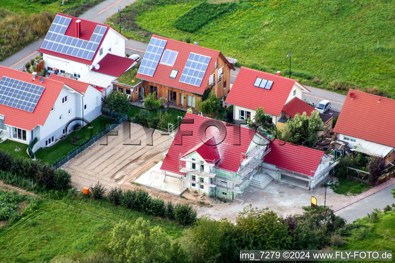 Hergersweiler dans le département Rhénanie-Palatinat, Allemagne du point de vue du drone