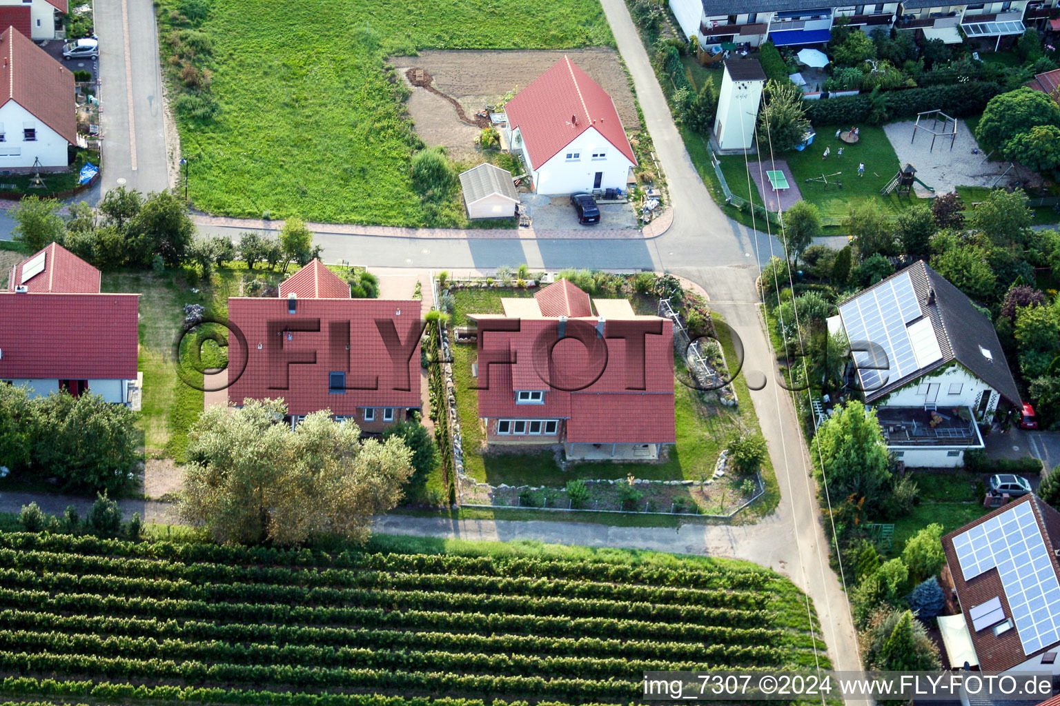 Hergersweiler dans le département Rhénanie-Palatinat, Allemagne depuis l'avion