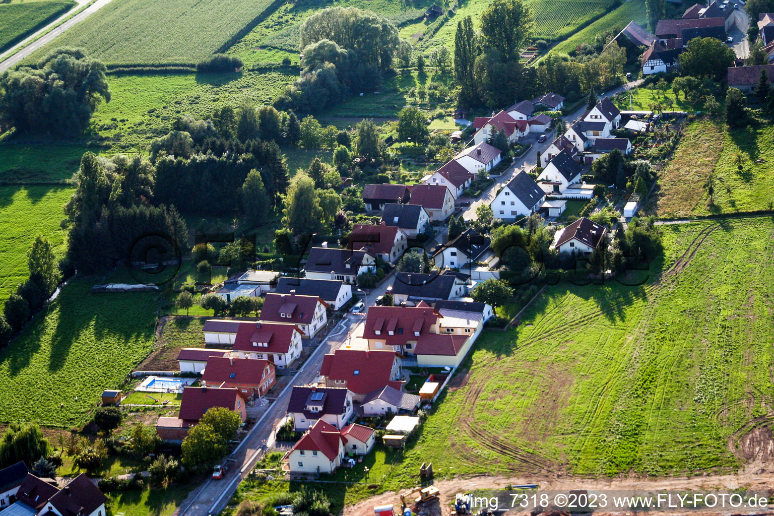 Vue aérienne de Mühlstr à Barbelroth dans le département Rhénanie-Palatinat, Allemagne