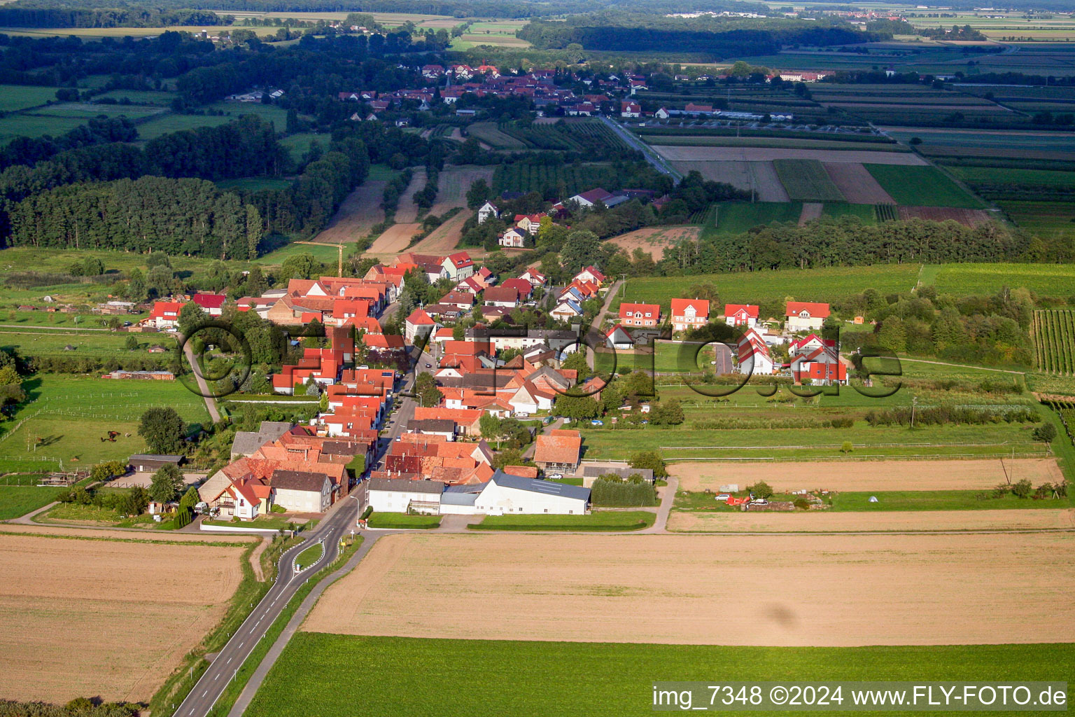 Enregistrement par drone de Hergersweiler dans le département Rhénanie-Palatinat, Allemagne