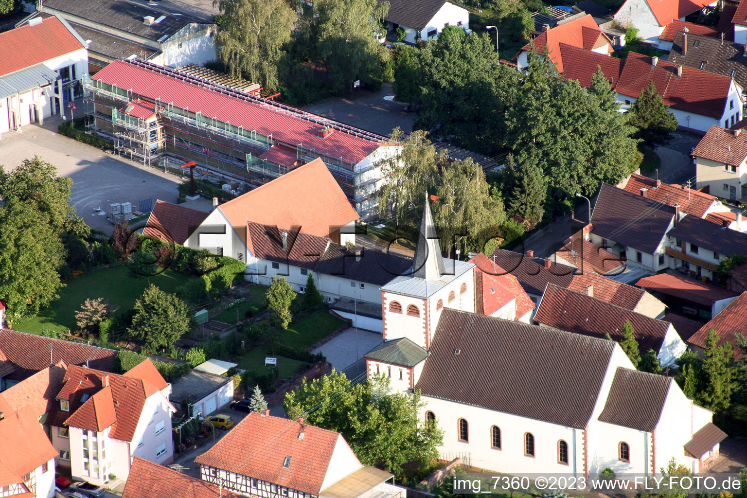 Image drone de Minfeld dans le département Rhénanie-Palatinat, Allemagne